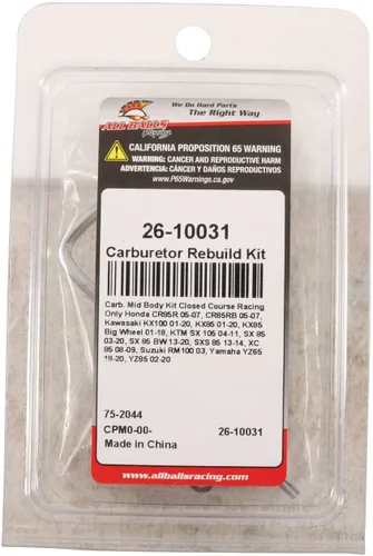 Miniatura 3 de All Balls Racing 26-10031 - Kit de reconstrucción de carburador - Cuerpo medio compatible con/repuesto para KTM SX 105 2004-2011, SX 85 2003-2020