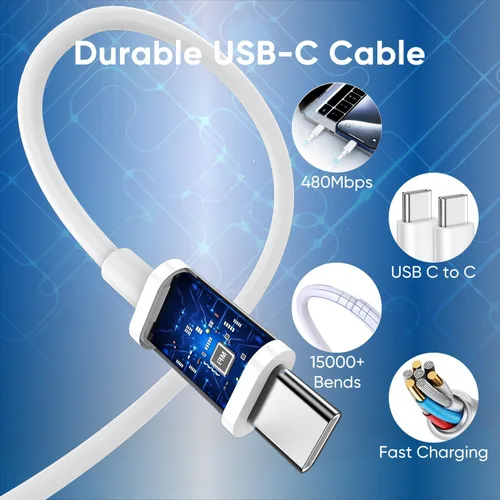 Miniatura 7 de Cargador para iPhone 17 16 15 cable de carga rápida de 10 pies, bloque de cargador USB C de 30 W para i Phone 15 16 16e 17 Air Plus Pro Max/iPad
