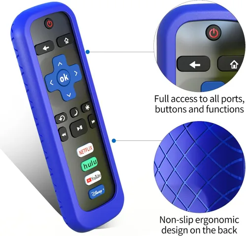 Miniatura 5 de Paquete de 3 fundas para control remoto de Roku, cubierta de batería para TCL Smart TV Streaming Stick, funda protectora de silicona