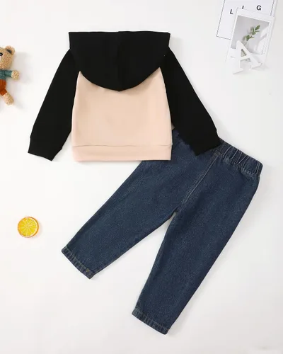 Miniatura 14 de Renotemy Ropa de bebé para niño, trajes de mezclilla, sudadera con capucha para bebés, pantalones de mezclilla, ropa para niños pequeños