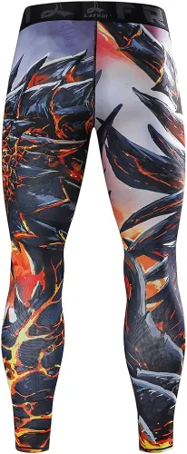 Miniatura 6 de LAFROI Mallas de compresión de secado rápido para hombre, leggings de cintura YSK08