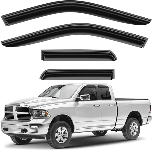 Miniatura 17 de Deflectores de ventana tintados ahumados con cinta adhesiva para ventana lateral, deflectores de lluvia compatibles con Toyota RAV4 2013-2018 - 4