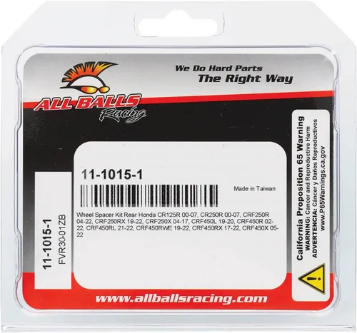 Miniatura 4 de All Balls Racing 11-1015-1 - Juego de espaciadores de rueda compatible con/repuesto para Honda