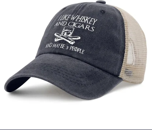 Miniatura 67 de Philysonic Funny Hat I Like Whisky and Cigars and Maybe 3 People Sombreros para Hombres Gorras de Béisbol Gorras Ajustables