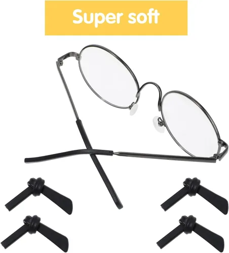 Miniatura 3 de Ptwola 8 pares de patillas de repuesto para gafas, almohadillas de silicona antideslizantes, puntas finales, retenedor de manga para calcetines