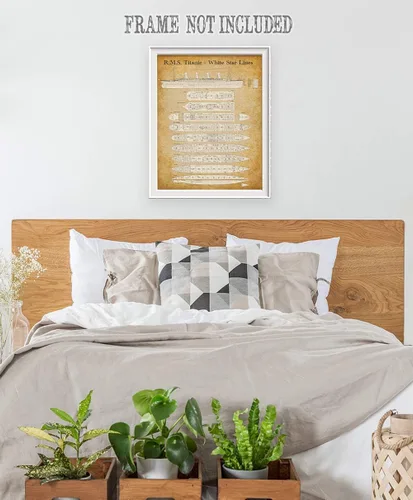 Miniatura 6 de R. M. S. Titanic - Patente de plan de cubierta White Star Lines - Póster histórico de trazador, arte de pared icónico de crucero, gran regalo