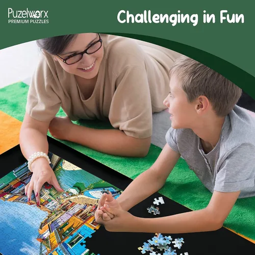Miniatura 3 de Puzelworx - Rompecabezas educativo de 1000 piezas, juego familiar, regalo para adultos y niños (columpio vintage)