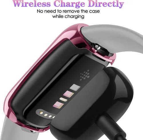 Miniatura 5 de FINTIE Paquete de 3 fundas compatibles con Fitbit Inspire 3 2 HR, flexible, suave, protector de pantalla de reloj, funda de TPU para parachoques