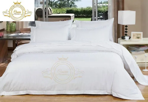 Miniatura 17 de Corona Collection Hotel beddings 600-thread-count Juego de sábana 100% algodón egipcio, 4 pieza Fit hasta 12" Deep Pocket todo Damask rayas elástica