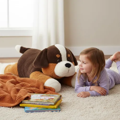 Miniatura 5 de Perro de montaña bernés grande de 32 pulgadas, juguete gigante de felpa suave y esponjoso, regalos de fiesta de cumpleaños para niños y niñas