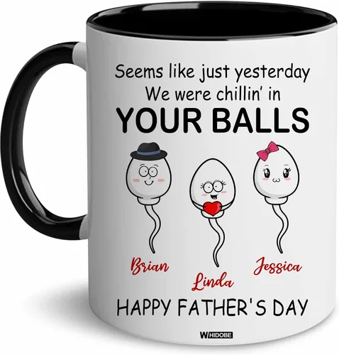 Miniatura 9 de WHIDOBE Taza personalizada para papá (1 niño) taza personalizada de 11 oz 15 onzas para papá de niños, regalo divertido para el día del padre