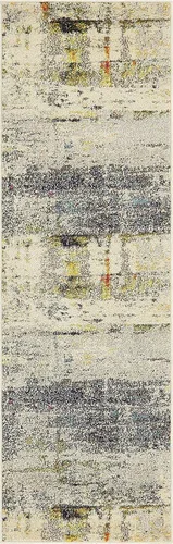 Tapete abstracto Unique Loom, colección Estrella, moderno, multiárea, Polipropileno, Gris