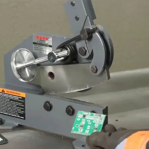Miniatura 4 de KAKA INDUSTRIAL Cizalla manual de metal HS-12, máquina de corte sin garganta de 12 pulgadas para chapa, acero y barras redondas, herramienta