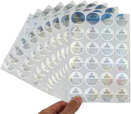 Miniatura 9 de HAHIYO 500 calcomanías de advertencia de velas circulares marrones de 1.5 pulgadas, etiquetas adhesivas de seguridad de papel kraft para hacer velas