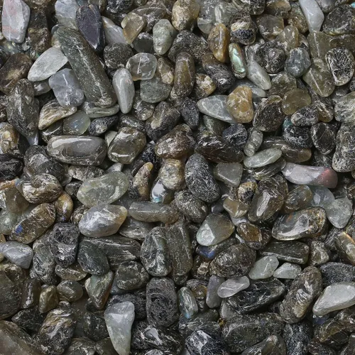 Miniatura 15 de LAIDANLA 1 libra (450 gramos) de grava de acuario de cristal de 7 chakras, piedras pulidas y talladas en bruto, piedras de cristal irregulares