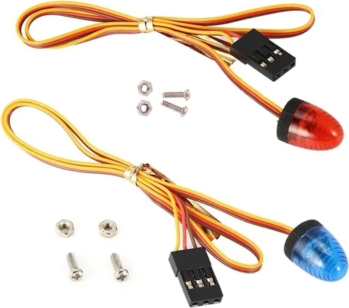 Miniatura 14 de Paquete de 2 luces LED circulares ultra brillantes de policía, lámpara estroboscópica giratoria y alarmante, 5 modos, compatible con 1/8 1/10 1/14