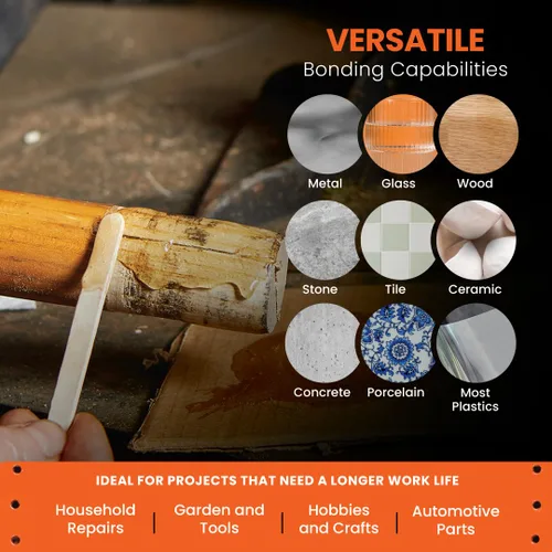 Miniatura 5 de Brampton Epoxi extra resistente, vida útil de 20 minutos, kit de pegamento epoxi impermeable de 2 partes para azulejos, metal, cerámica, vidrio