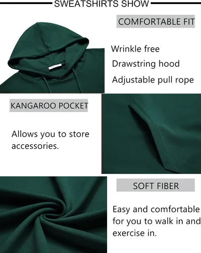 Miniatura 71 de COOFANDY Conjunto deportivo de 2 piezas para hombre, conjunto deportivo casual con capucha