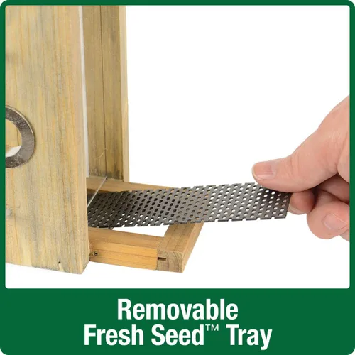 Miniatura 6 de Wild Wings WWGF1-DECO - Alimentador vertical galvanizado para pájaros de cedro