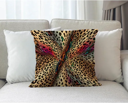 Miniatura 4 de Moslion Fundas de almohada con estampado de leopardo abstracto africano, leopardo, vida silvestre, retro, fundas de almohada de 18 x 18 pulgadas