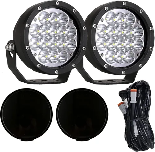 Miniatura 9 de BIGLION.X Luces redondas todoterreno de 5 pulgadas, 160 W, 18800 lm, luces antiniebla LED ámbar, barra de luz de conducción amarilla, vainas de luz