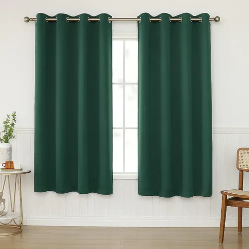 Miniatura 49 de KEQIAOSUOCAI Cortinas rosa bebé de 63 pulgadas para habitación de niñas - Con aislamiento térmico que oscurece la habitación, cortinas de ventana