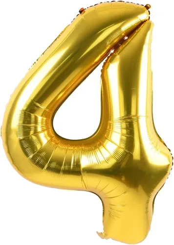 Miniatura 15 de TONIFUL Globos dorados de 40 pulgadas con números grandes del 0 al 9, globos digitales de helio del número 5, globos de aluminio de Mylar con Nmuber