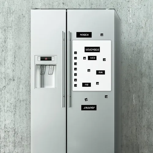 Miniatura 4 de Calendario magnético para refrigerador con 50 días de la semana y meses, indicadores magnéticos para oficina y pizarra blanca