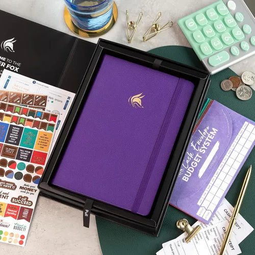 Miniatura 30 de Clever Fox Planificador de presupuesto edición premium, cuaderno de seguimiento de gastos + 5 sobres de efectivo, organizador de presupuesto; libro
