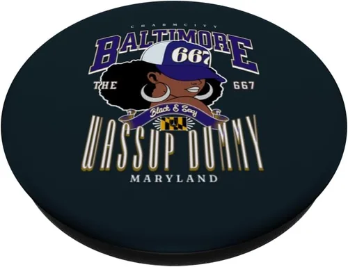Miniatura 2 de 667 Baltimore Bold Black Queen PopSockets Adhesive PopGrip
