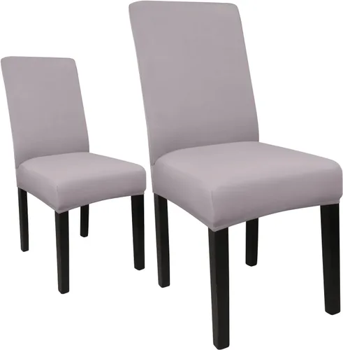 Miniatura 124 de JQinHome Juego de 8 fundas para sillas de comedor, fundas de alta elasticidad extraíbles y lavables, fundas protectoras de asiento para silla