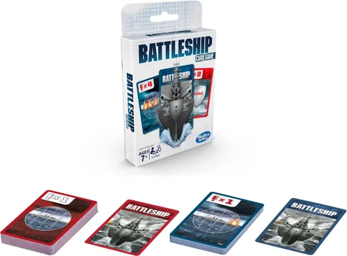 Miniatura 2 de Hasbro Gaming Juego de cartas de acorazado para niños, juego de estrategia para 2 jugadores, marrón/a, divertidas actividades de verano, esenciales