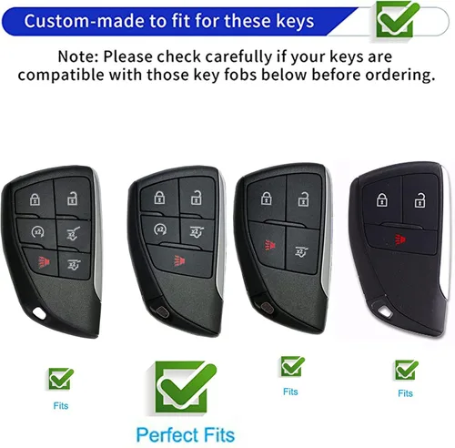 Miniatura 2 de para Cubierta de Llavero de Chevy Funda de Llavero con Llavero Compatible con Chevy Chevrolet Suburban Tahoe GM Buick Encore GMC Yukon Llavero