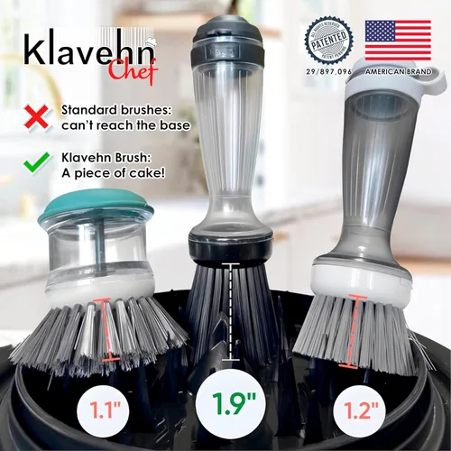 Miniatura 7 de American Brand - Trituradora de pollo de 3 capas con placa desmontable + cepillo especial, doble antideslizante, sin BPA, resistente al calor, apta