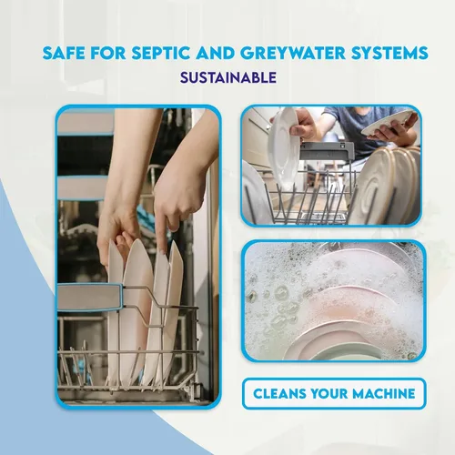 Miniatura 6 de Detergente en polvo para lavavajillas con fosfato. ¡El mejor detergente para lavavajillas para platos impecables en agua dura! Todo en uno