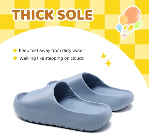Miniatura 11 de Sandalias acolchadas para mujeres, hombres y niños, cómodas, antideslizantes, suaves, impermeables, para baño, ducha, sandalias acolchadas de suela