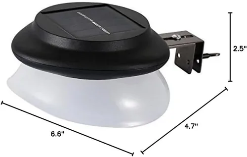 Luces solares de canalón para exteriores, 9 LED | Super brillante, impermeable, seguridad inalámbrica, para jardín, pared, patio, cubierta