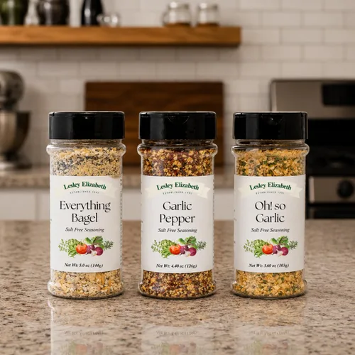 Miniatura 8 de Lesley Elizabeth Everything Bagel - Condimento sin sal – Mezcla de especias multiusos sin sal para pollo, verduras, huevos y tostadas de aguacate