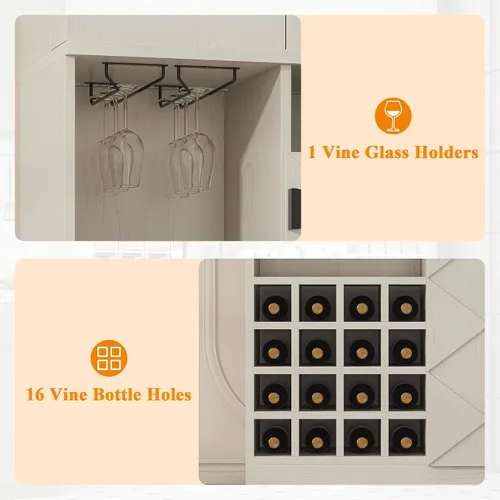 Miniatura 6 de kepptory Gabinete de almacenamiento de despensa de cocina de 72 pulgadas de alto, armario de bar independiente con luz LED RGB, aparador de cocina