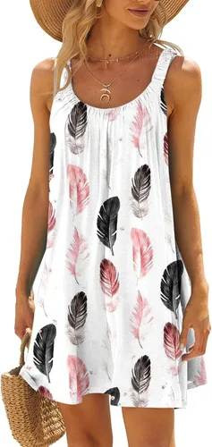 Miniatura 2 de Ceboyel Vestido de verano plisado casual con estampado de cachemira para mujer, vestido corto de playa, sexy, trajes hawaianos 2023