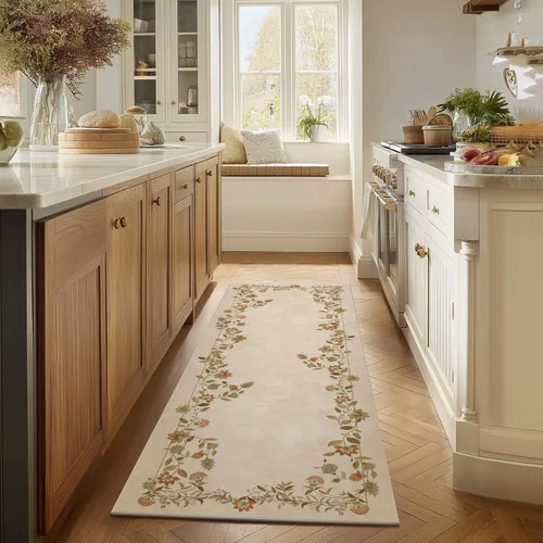 Miniatura 72 de Alfombra de pasillo lavable antideslizante: alfombra de cocina de 2 x 6 pies, resistente a las manchas, con parte trasera de goma, alfombra suave