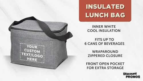 Miniatura 3 de Juego de 10 bolsas de almuerzo aisladas, paquete a granel, perfecta para el trabajo, viajes, eventos al aire libre, color negro