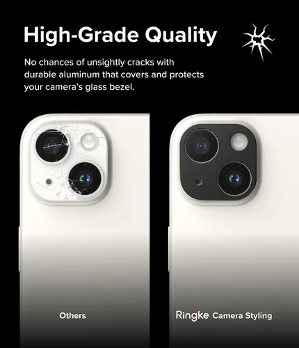 Miniatura 4 de Ringke Estilo de cámara [Haz que el teléfono se vea mejor] Compatible con protector de lente de cámara iPhone 15 y protector de lente de cámara