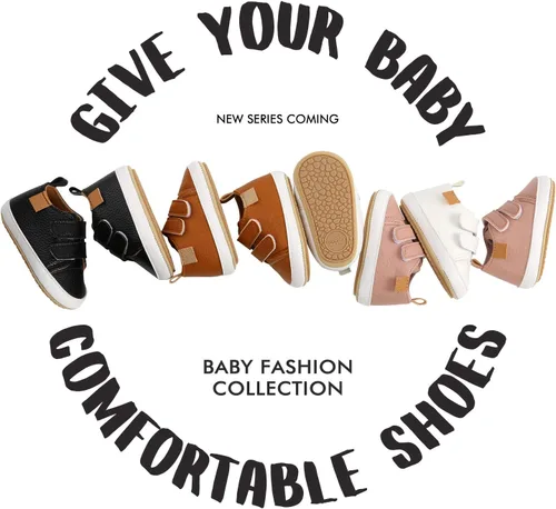 Miniatura 3 de SOFMUO Zapatos deportivos de piel sintética para bebés, niños y niñas, con suela de goma suave, mocasines Oxford para recién nacidos