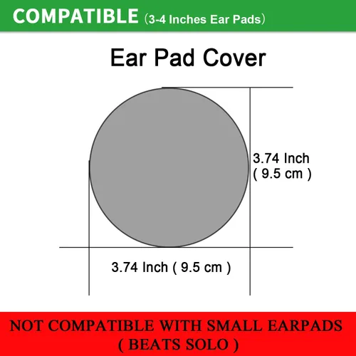 Miniatura 2 de Protectores de tela flexible para los oídos, elásticos y lavables para Beats Studio 3/2, Bose QC35 25 15 y otros auriculares con almohadillas de 3 a