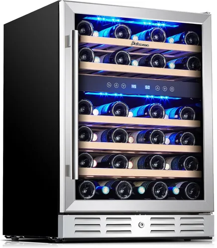 Miniatura 11 de Refrigerador de bebidas y vino de 24 pulgadas integrado o independiente, capacidad para 120 latas y 16 botellas, enfriador de vino