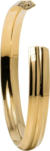 Stella Valle Lip Bracelet - 18K Gold and Rhodium Cuff Bracelet in the Shape of Lips with Swarovski Crystals - You Leave Your Mark on Me
