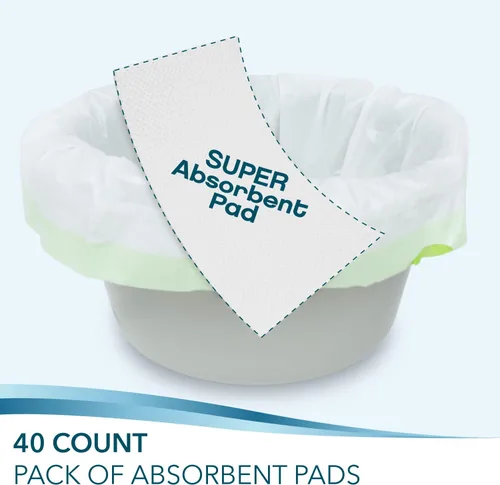 Miniatura 3 de TidyCare Almohadillas desechables para cama de noche para adultos, portátil, para silla de inodoro y bandeja de cama, paquete económico de 40