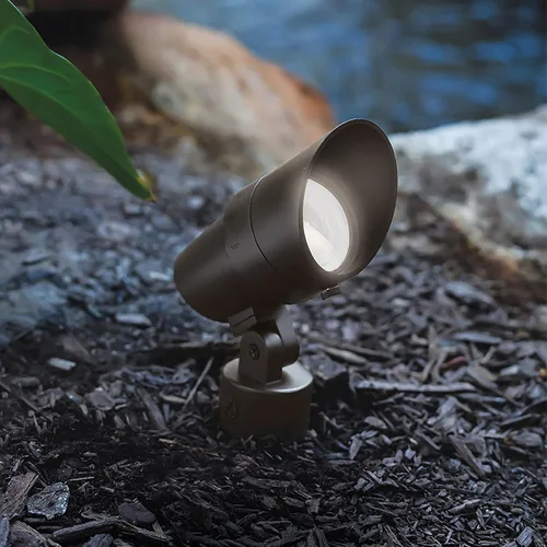 Miniatura 7 de WAC Iluminación de paisaje, LED de voltaje de línea de 120 V, luz de acento de tamaño mediano con ángulo de haz ajustable y control de brillo
