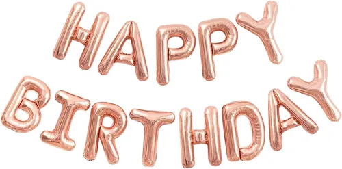 Miniatura 41 de CANREVEL Cartel de feliz cumpleaños, 13 letras de papel de aluminio de Mylar de 16 pulgadas con 12 globos de estrella, decoraciones de fiesta